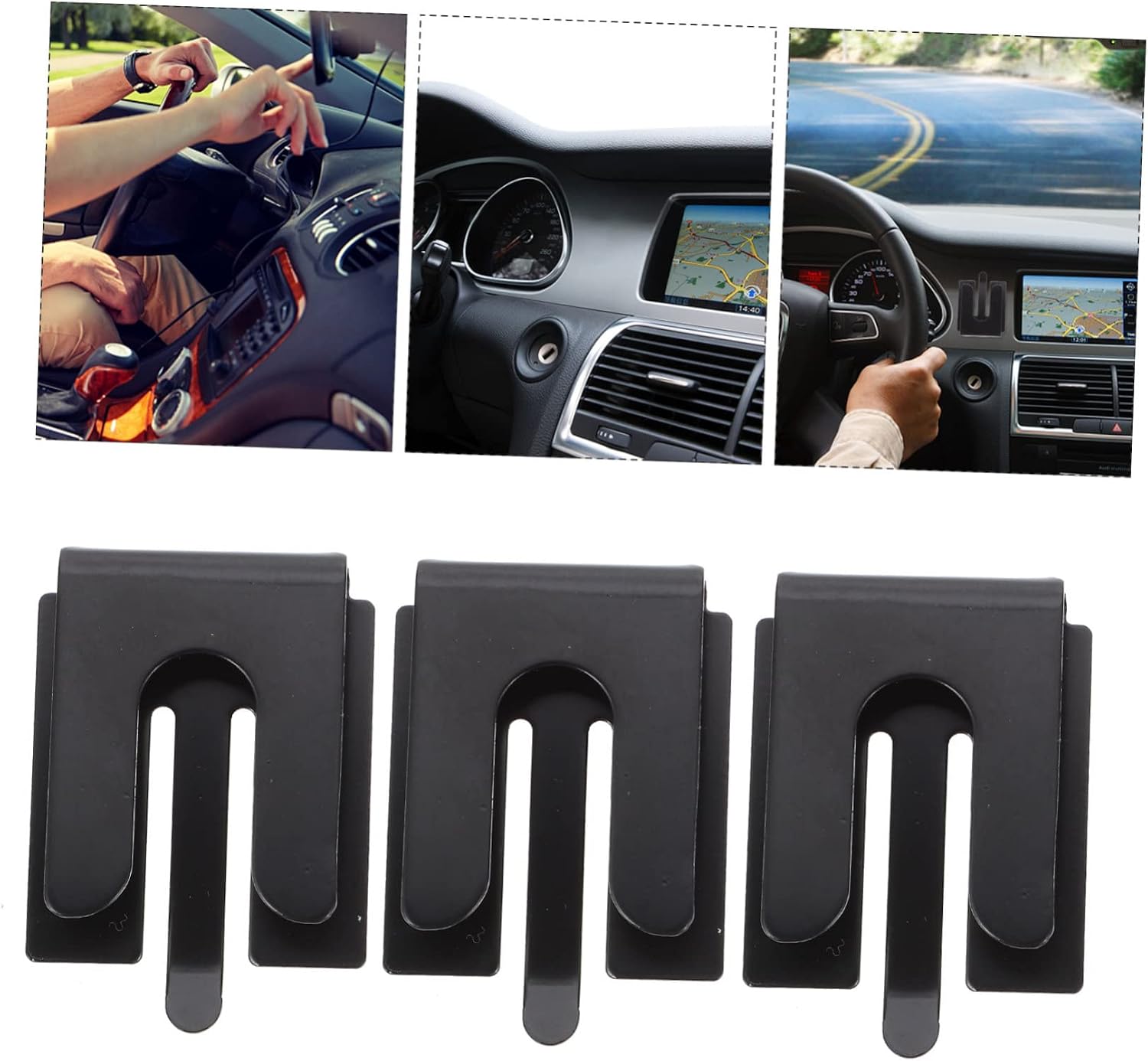 4pcs Iron Microphone Mount Holder Clip for Vehicle Durable Metal Hanger Radios Easy to Install Suitable for Handheld Mics Black Finish image 5