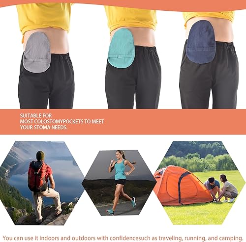 Miniatura 7 de Fundas para bolsas de ostomía para cinturón de ostomía, ligeras, fundas de colostomía con apertura, de algodón, transpirable y agradable a la piel