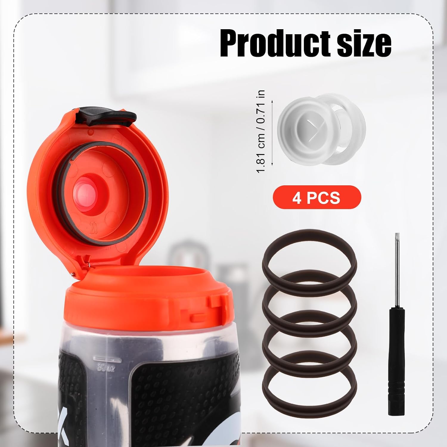 Gosknor 4pcs Dispensing Rubber Valves Compatible with Gatorade Water Bottle image 2
