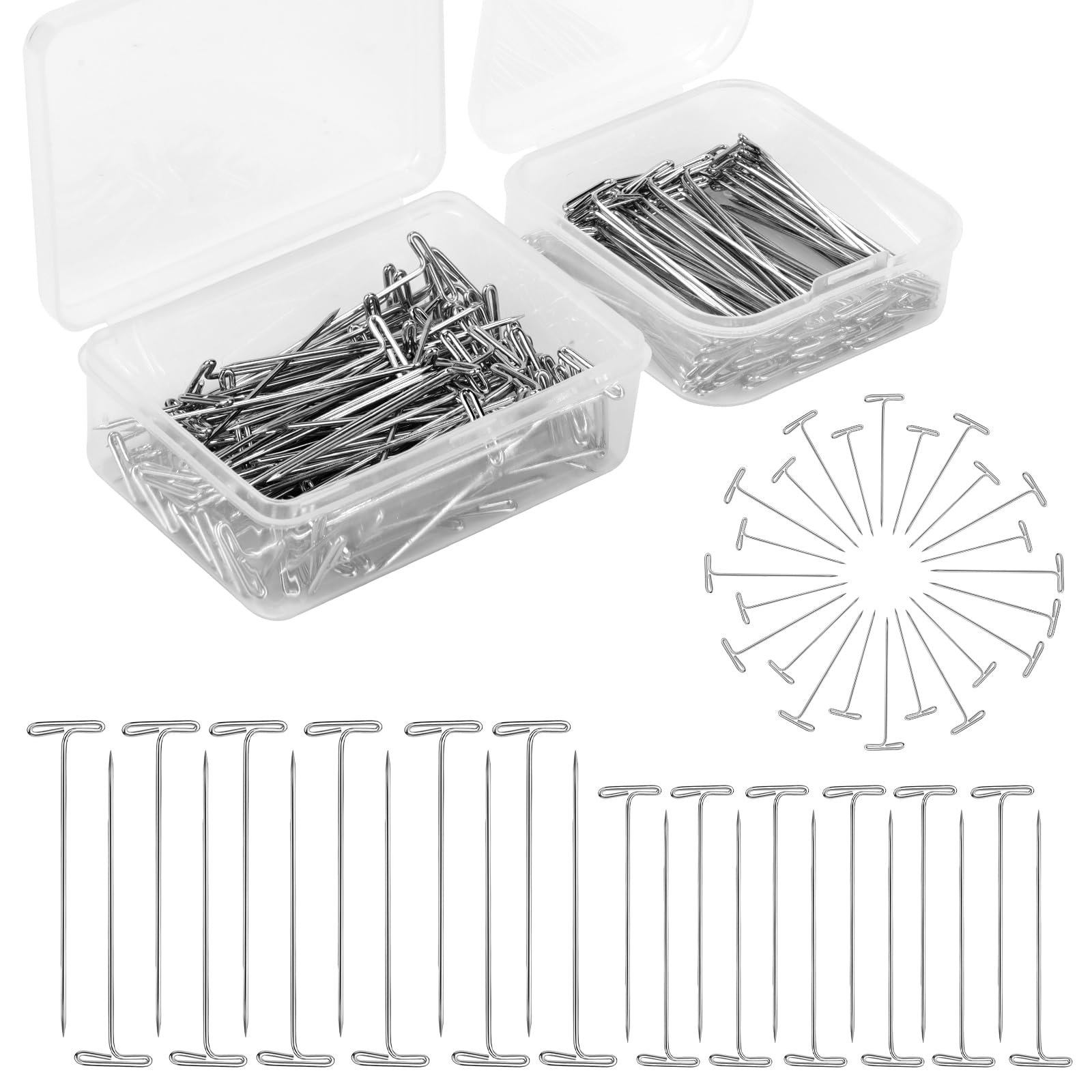 200 Pcs T Pins, Wig Pins for Stainless Steel T-Pins, Blocking Pin