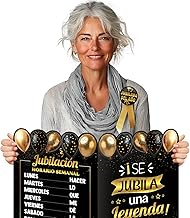 Large Retirement Greeting Card 44 x 31 cm Made in Spain with Escarapela and Envelope Included, Original Retirement Gifts, Retired Farewell Card, Dedications, Remembrance Retirement Woman