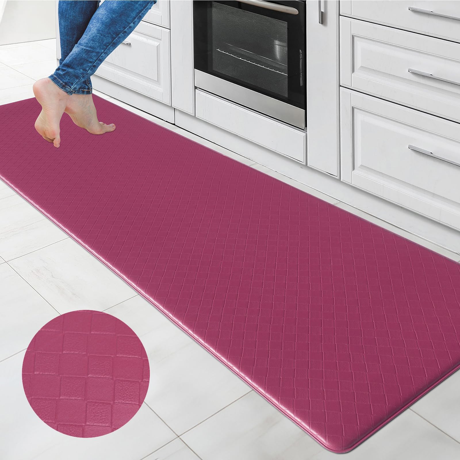 Soft Anti Fatigue Mat for Kitchen Floor, Non Slip Cushioned