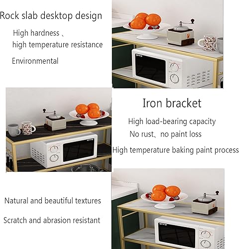 Miniatura 5 de Estante de almacenamiento de cocina, estante de piso de cocina, estante moderno de almacenamiento para comedor, aparador multifuncional de estante
