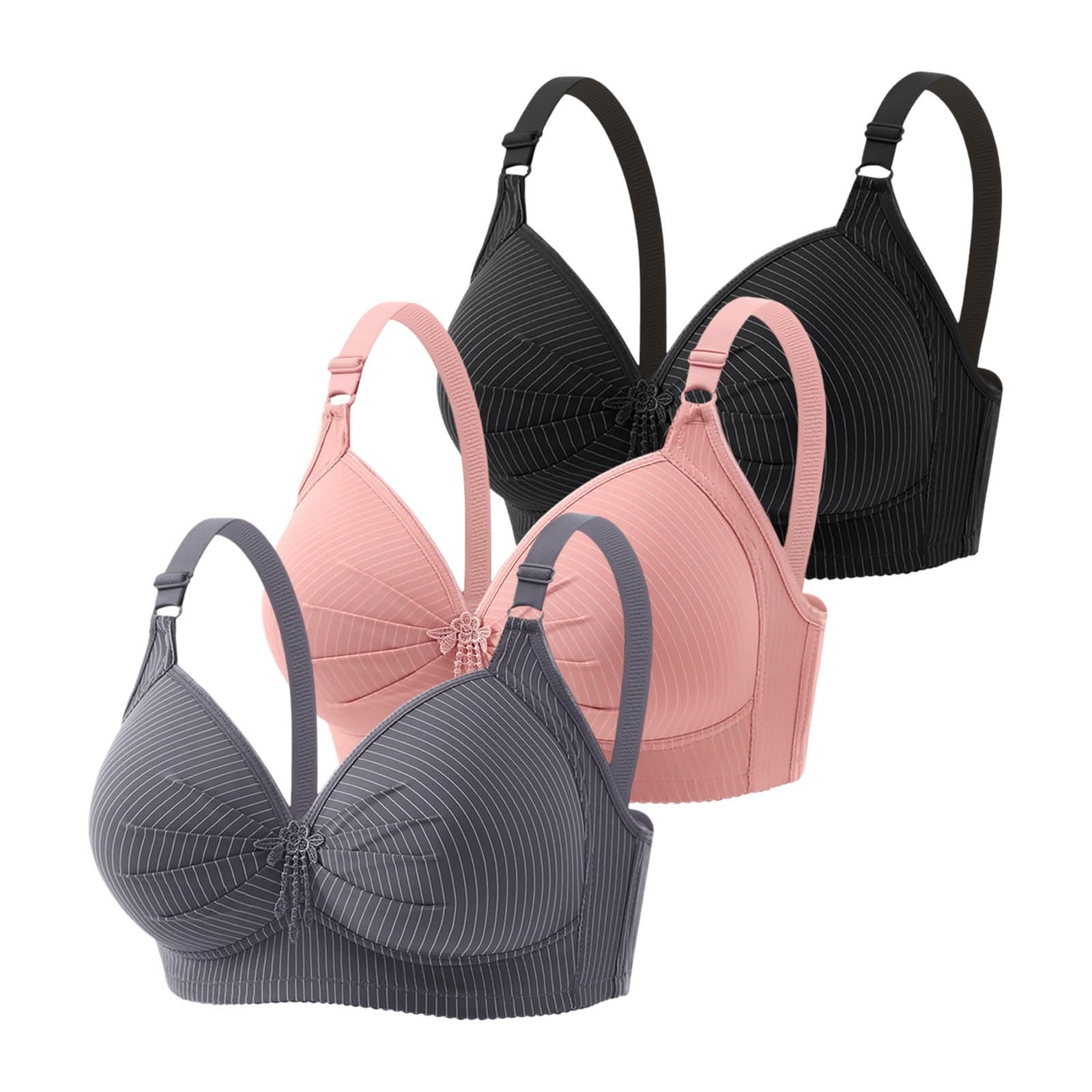 Sujetador de encaje floral con cierre frontal sofisticado para mujer 3