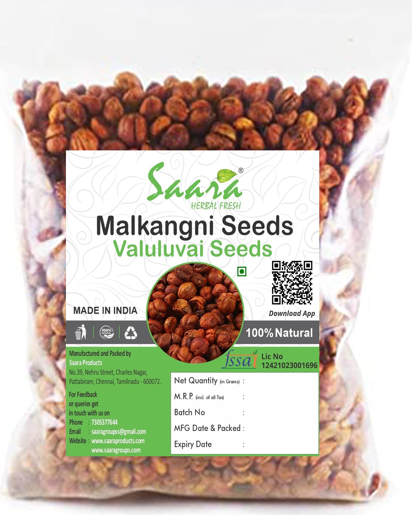 SAARA Malkangni Seeds, Jyotishmati Seeds, Celastrus Paniculatus Seeds, Valuluvai Seeds, 150g (B0BN22R2CY) Amazon Price History, Amazon Price Tracker