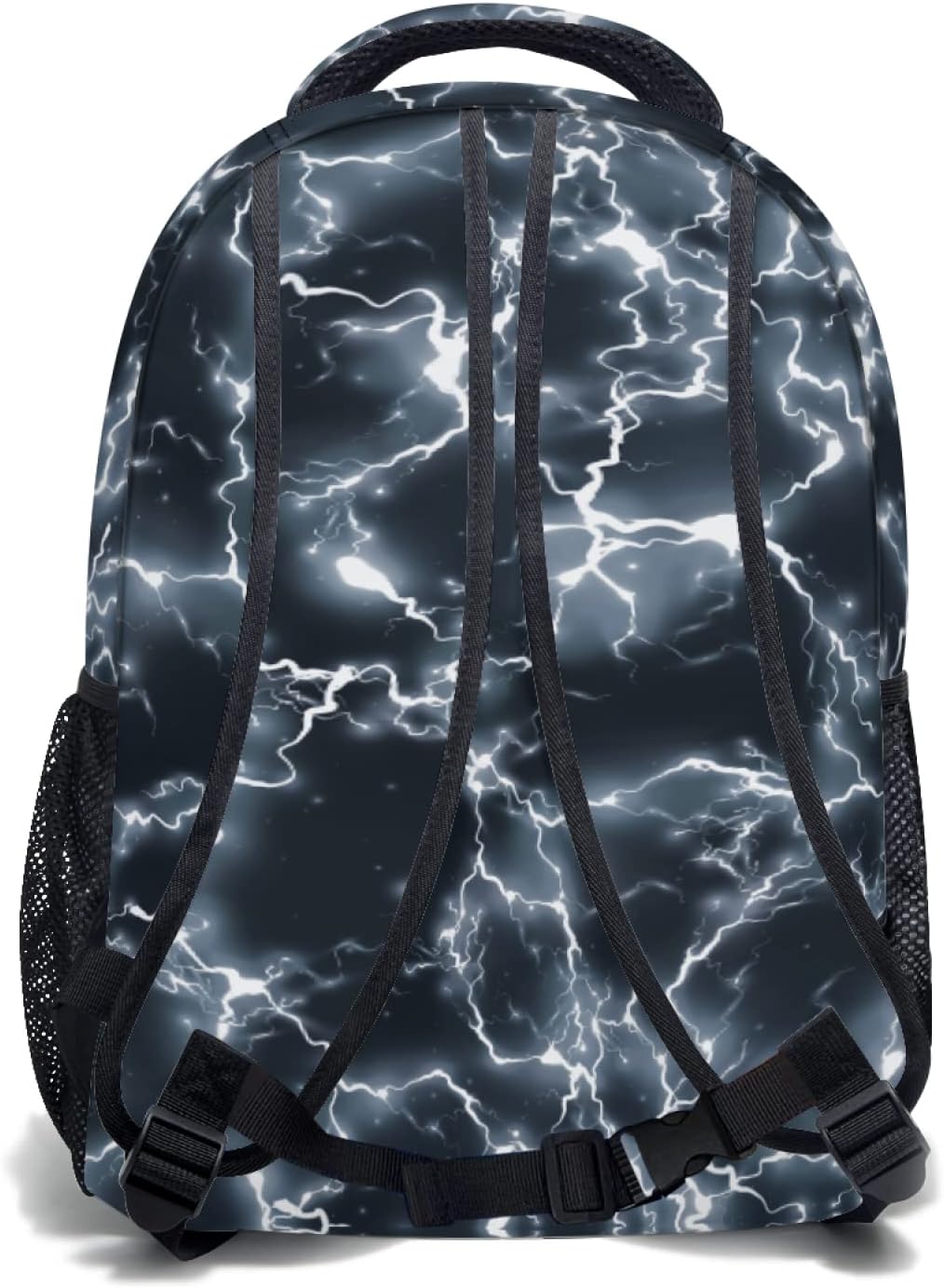 aportt Black Backpack for Boys Girls Cool Lightning Durable Casual Basic Kids Bookbag Lightweight School Bag for Teens Students Travel Daypack