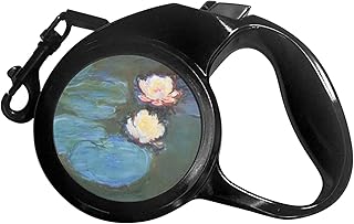 Water Lilies #2 Retractable Dog Leash - Medium
