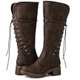 Women's Lace Up Back Knee High Fashion Boots