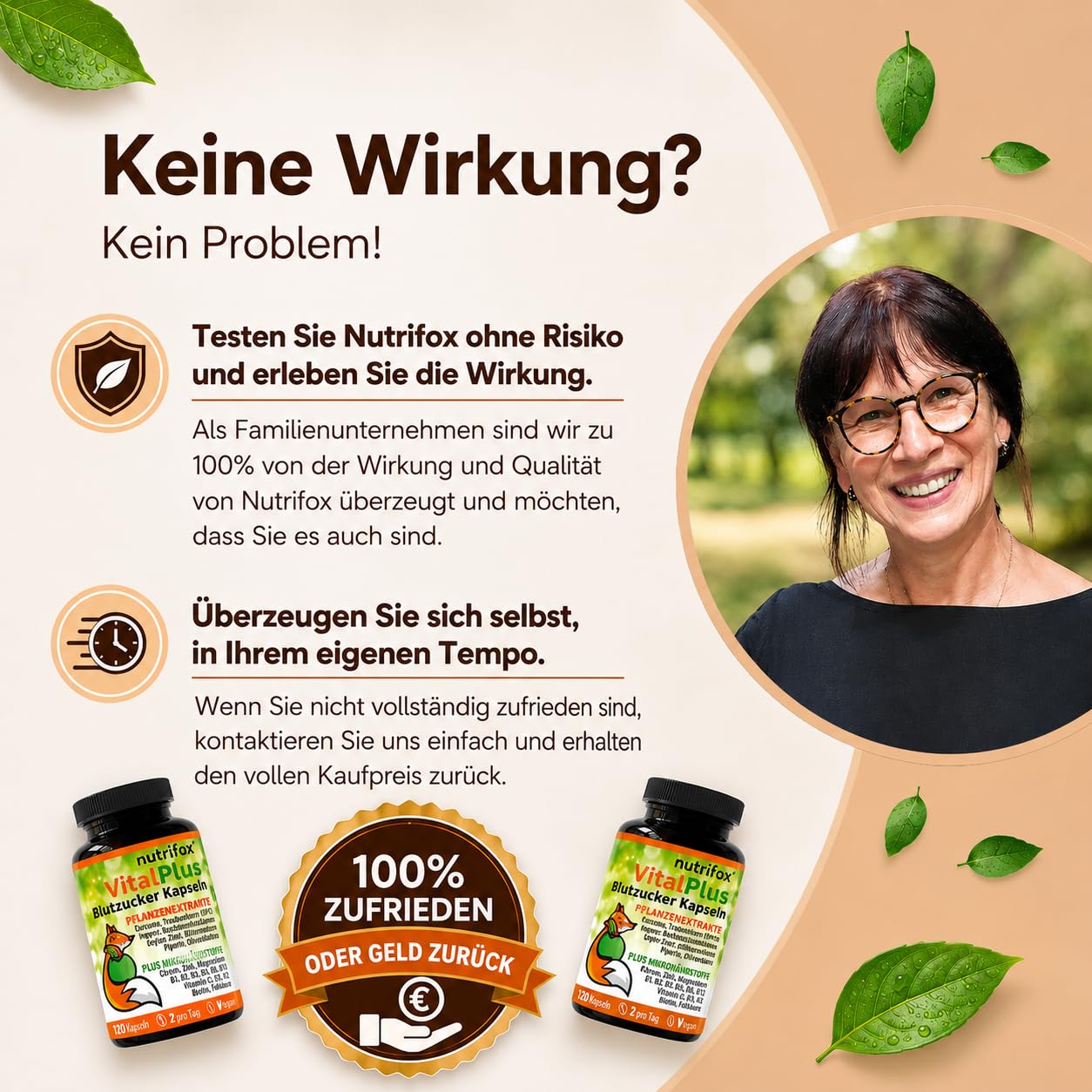 60 Blutzucker Kapseln Vital Plus (Ceylon-Zimt, Chrom, Zink, OPC, Bittermelone, Bockshornkleesamen, Kurkuma, Ingwer, Vitamin B-Komplex, usw.) 1 Monat, von Beratern für Diabetes