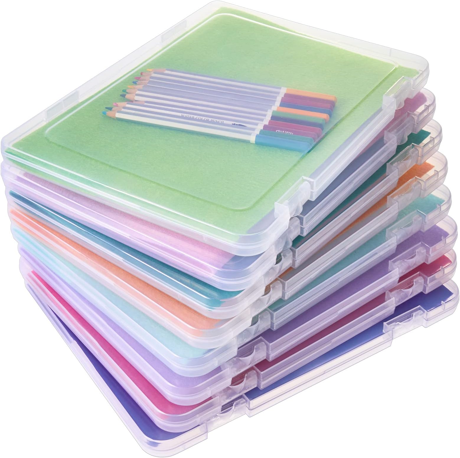 A4 Clear Portable Project Case Thick Scrapbook Paper