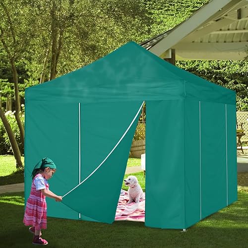 Miniatura 23 de COOSHADE Instant Canopy SunWall - Toldo de pared lateral de 10 x 10 pies para tienda de campaña desplegable, paquete de 1 pared lateral, color azul