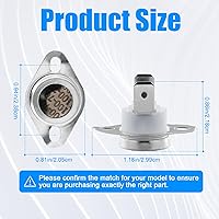 Vista 2 de 2 piezas de reemplazo de interruptor de límite, resistente a altas temperaturas 47-22861-01 Interruptor de límite de horno enrollable compatible