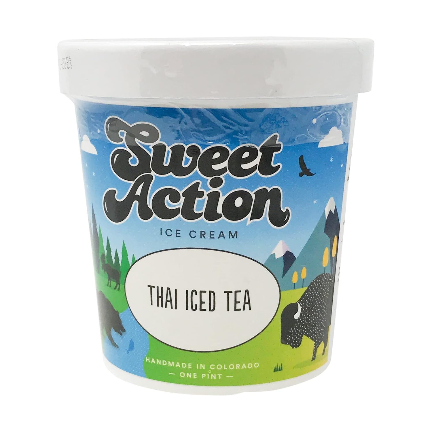SWEET ACTION ICE CREAM Thai Iced Tea, 16 OZ Grocery