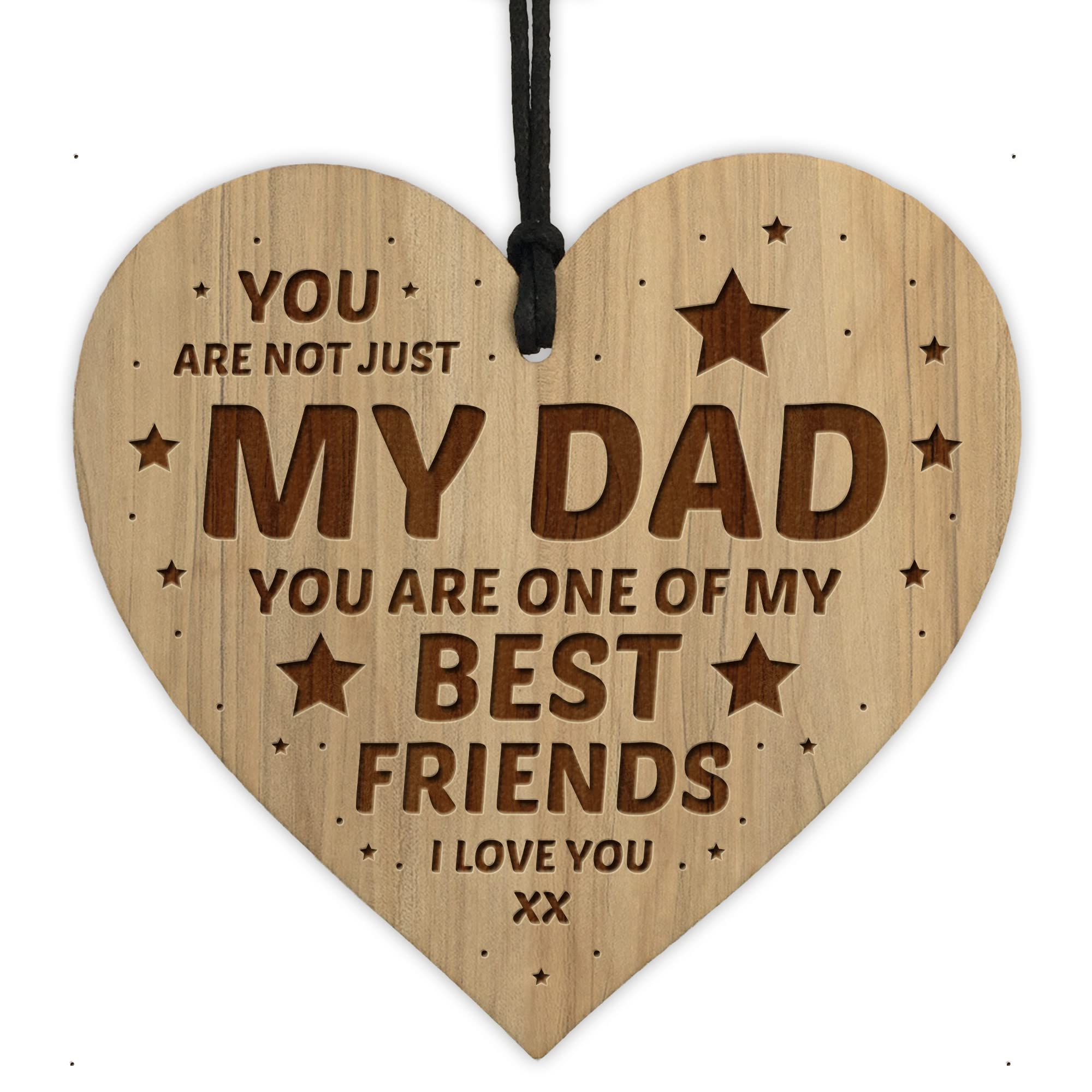 Red Ocean DAD GIFT From Son Daughter Engraved Heart Christmas Birthday Gift For Dad Best Friend Plaque