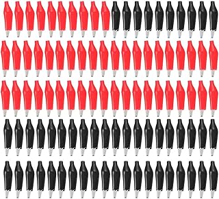 uxcell Alligator Clips Clamps, Crocodile Alligator Jumper Electric Test Clips Helper with Protective Insulation Cover, 100pcs