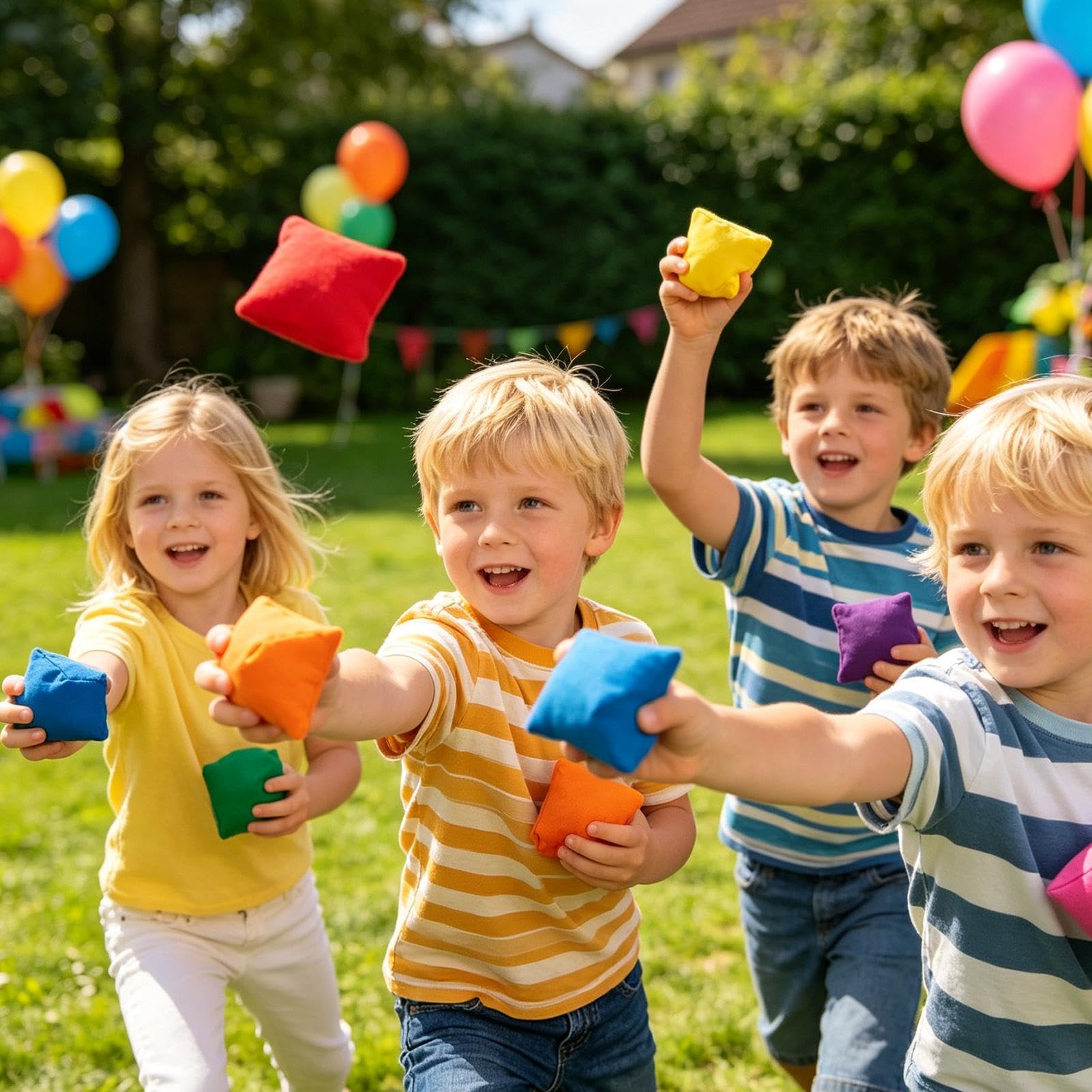 Ensemble de carnaval 3 en 1 avec sacs à haricots pour le jeu de cornhole, anneaux et cônes en plastique pour jeux de lancer