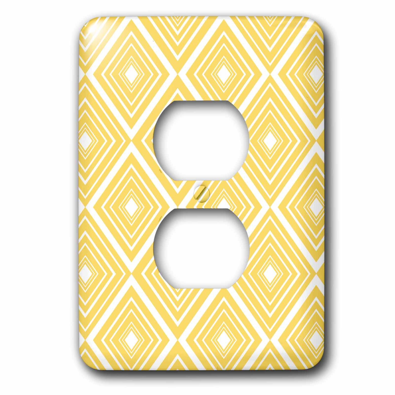 Coque 2 plug outlet Yellow Diamond 3drose LSP 201720 6 motif géométrique