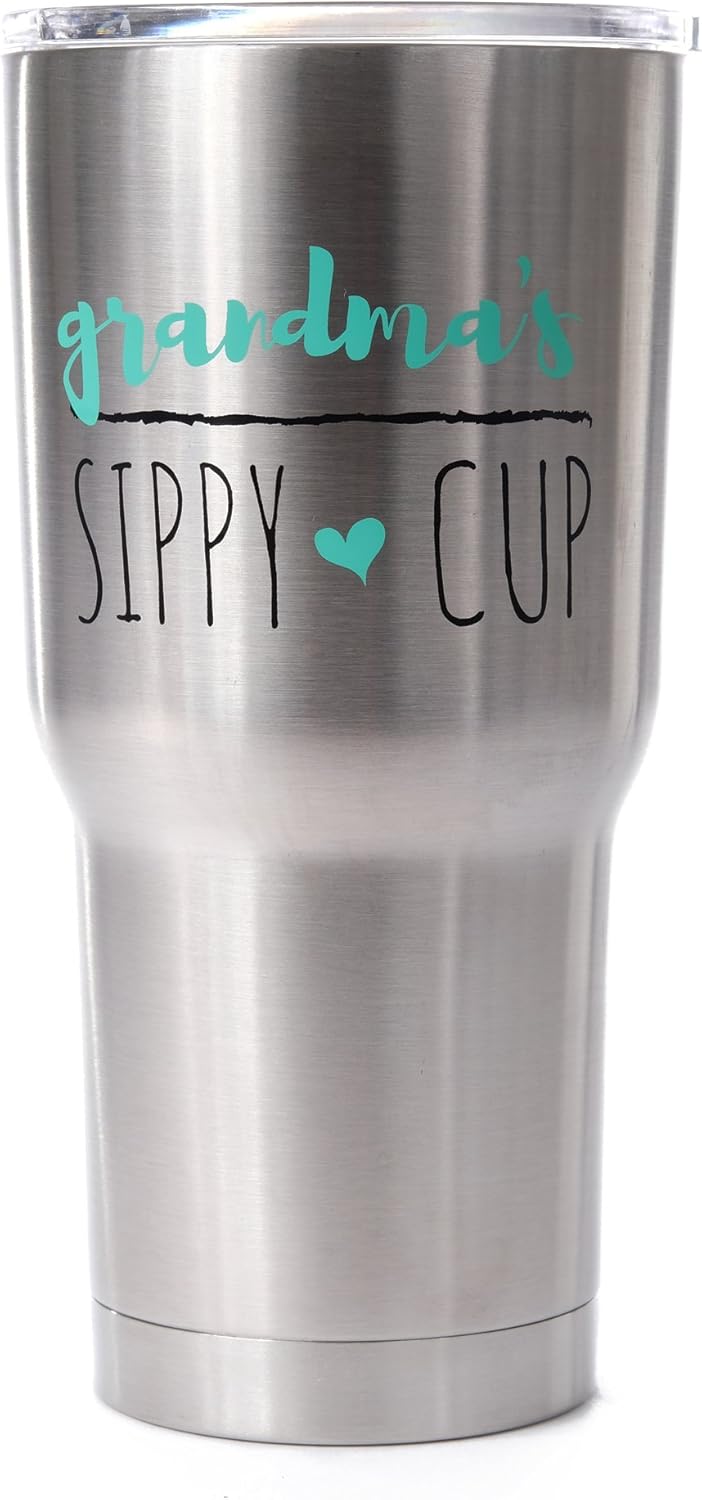 Best Seller Grandma's Sippy Cup 30 oz. Stainless Steel Tumbler Value Pack - Proudly Screen Printed in the USA - Double Wall Vaccum Insulated