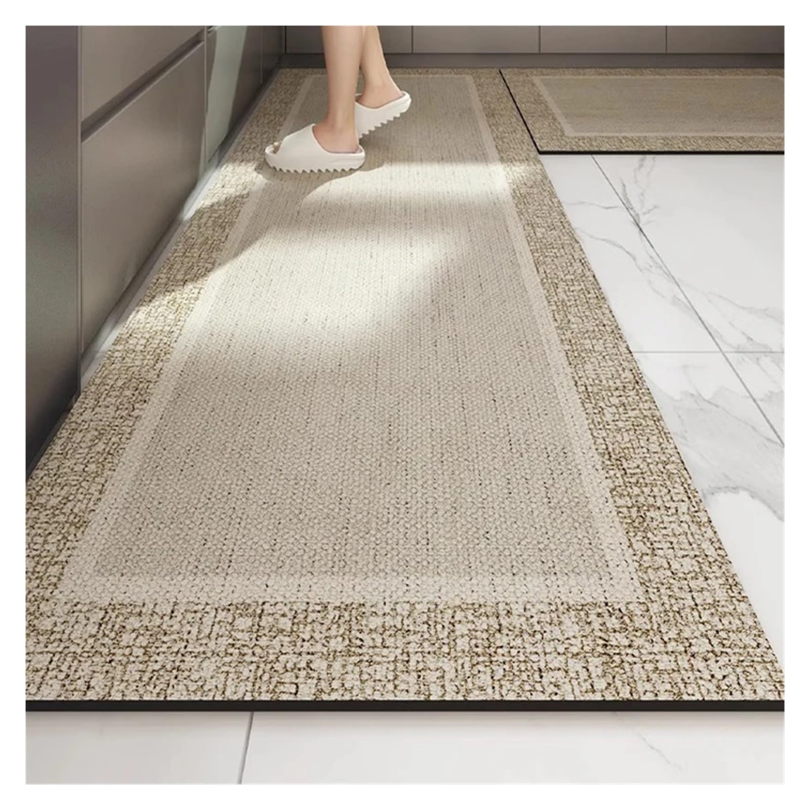 Tapis de cuisine gris 140x200 cm pour décorer et protéger votre pièce