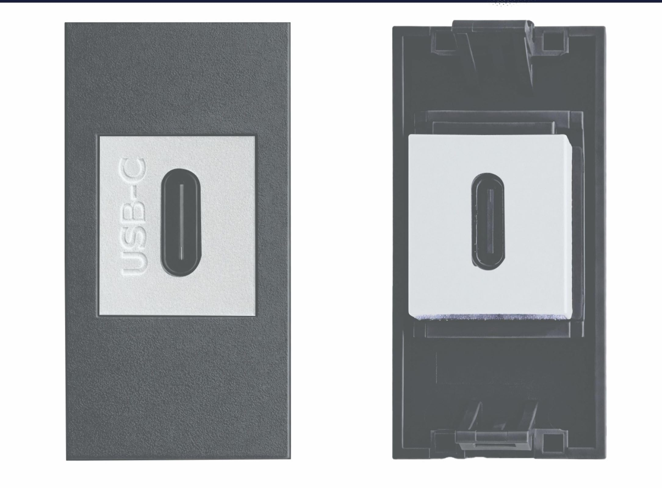 MXUSB Type-C Keystone Face Plate Joiner Module | 22.5×45mm Modular Socket Plate | Black USB-C Insert for Data & Structured Cabling Panels-image-39