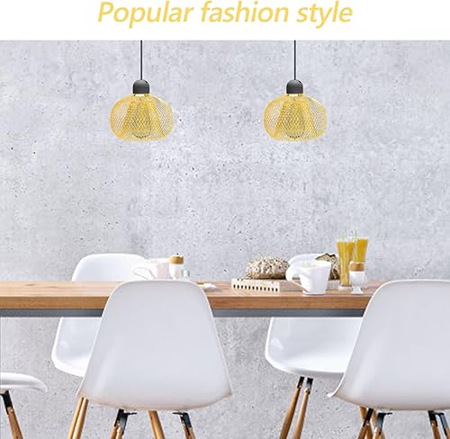 Miniatura 2 de LIFKOME Pantalla de alambre de hierro para lámpara geométrica, cubierta de luz hueca de metal, protector de jaula de bombilla para el hogar, bar,