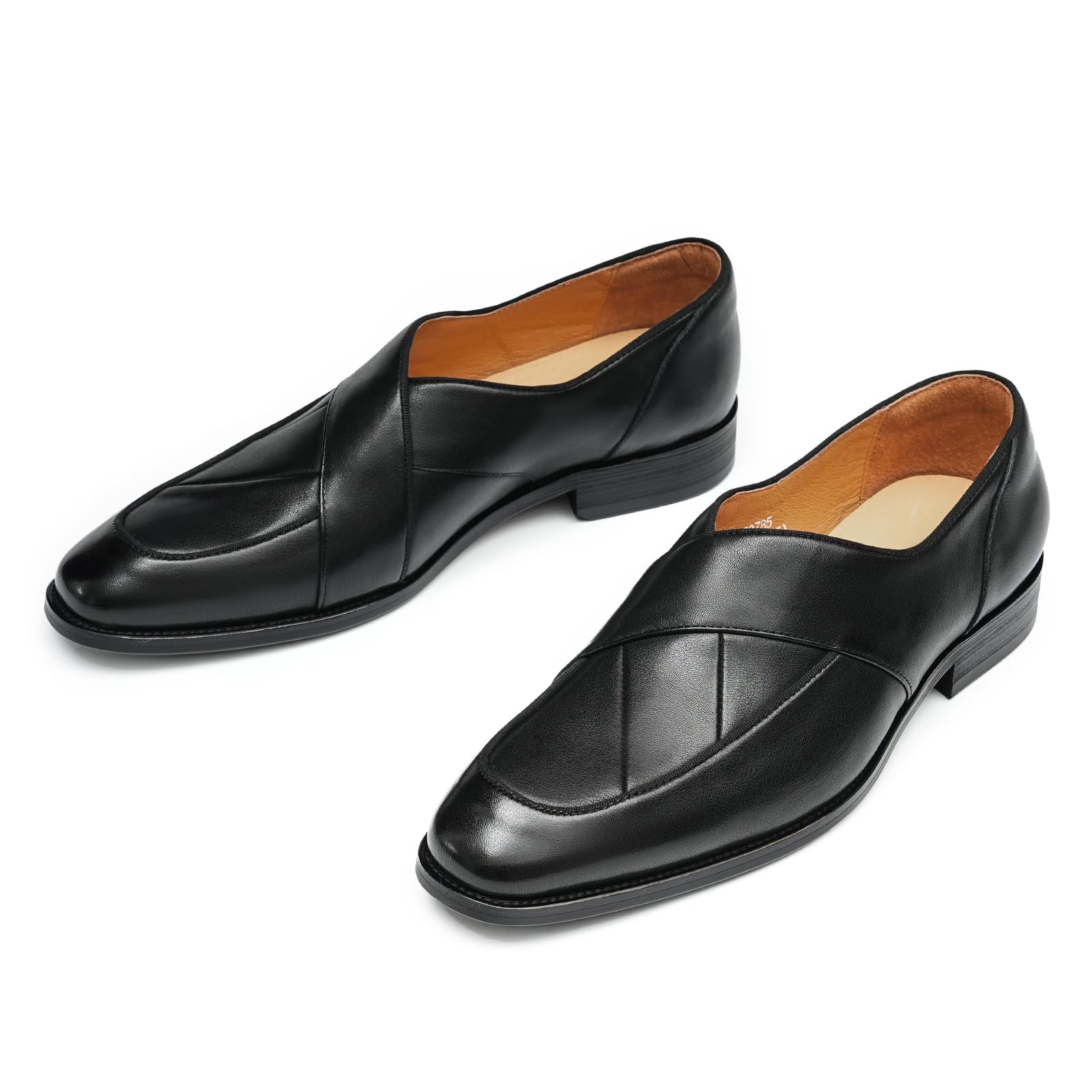 Loafers Retro Negocios para Hombres Mocasines Casuales en Cuero Genuino Zapatos Slip On Formales