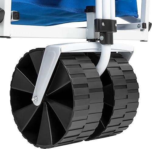 Miniatura 10 de MACSPORTS Carro utilitario plegable ligero para exteriores, capacidad de peso de 150 libras, azul marino