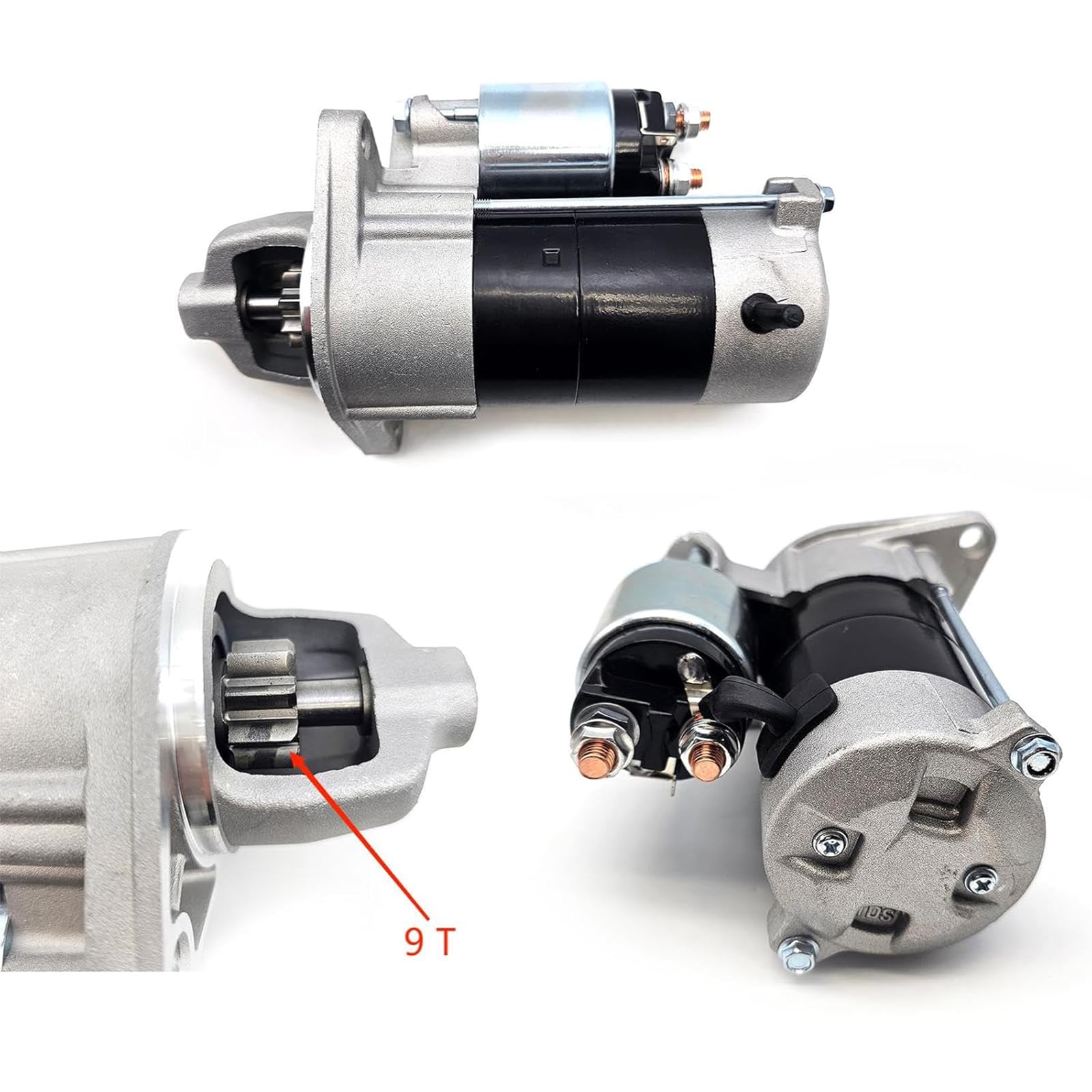 WSbaodan 12V 9T 1.1KW Starter Motor 1G069-63011 Compatible with Kubota ZD28 ZD331 ZD25F ZD326P ZD331P with D1105 Zero Turn Mower 25HP Diesel Engine 1G069-63010 1G069-63012 77700-02596 428000-1160