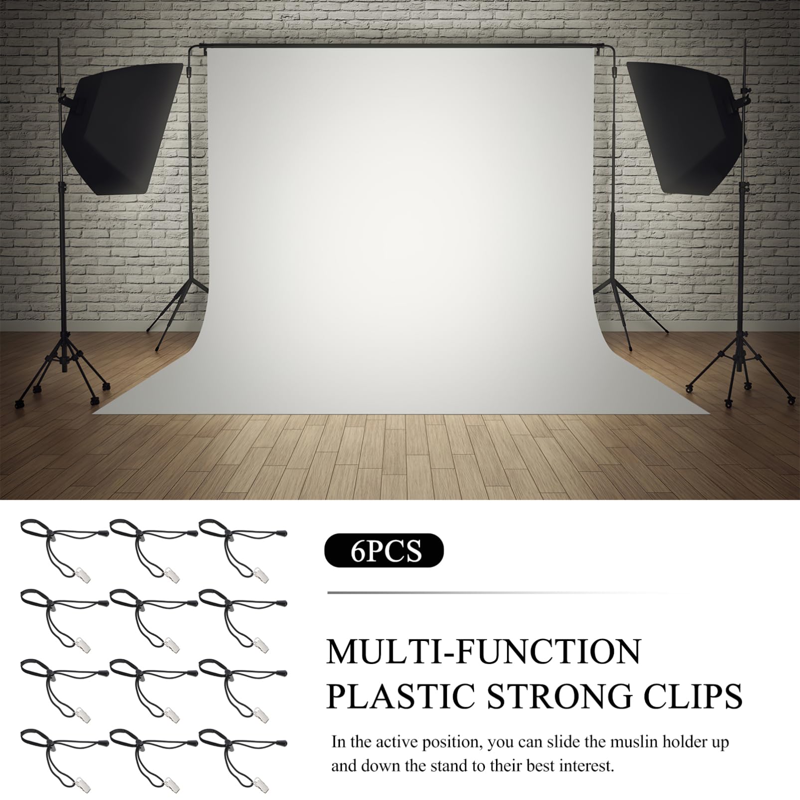 KONTONTY 12pcs Nylon Strong Clips Background Muslin Clamp Holder Backdrop Clamps Holder Multi-Function Clips Muslin Backdrop Clips Studio Background Cloth Clips Backdrop Muslin