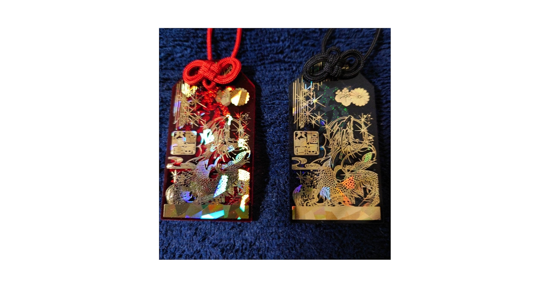 福島八幡宮 翼竜お守り クリア 赤黒 限定品 翼竜お守り限定Ver.（赤・黒）」毎月1日に福島八幡宮社頭限定