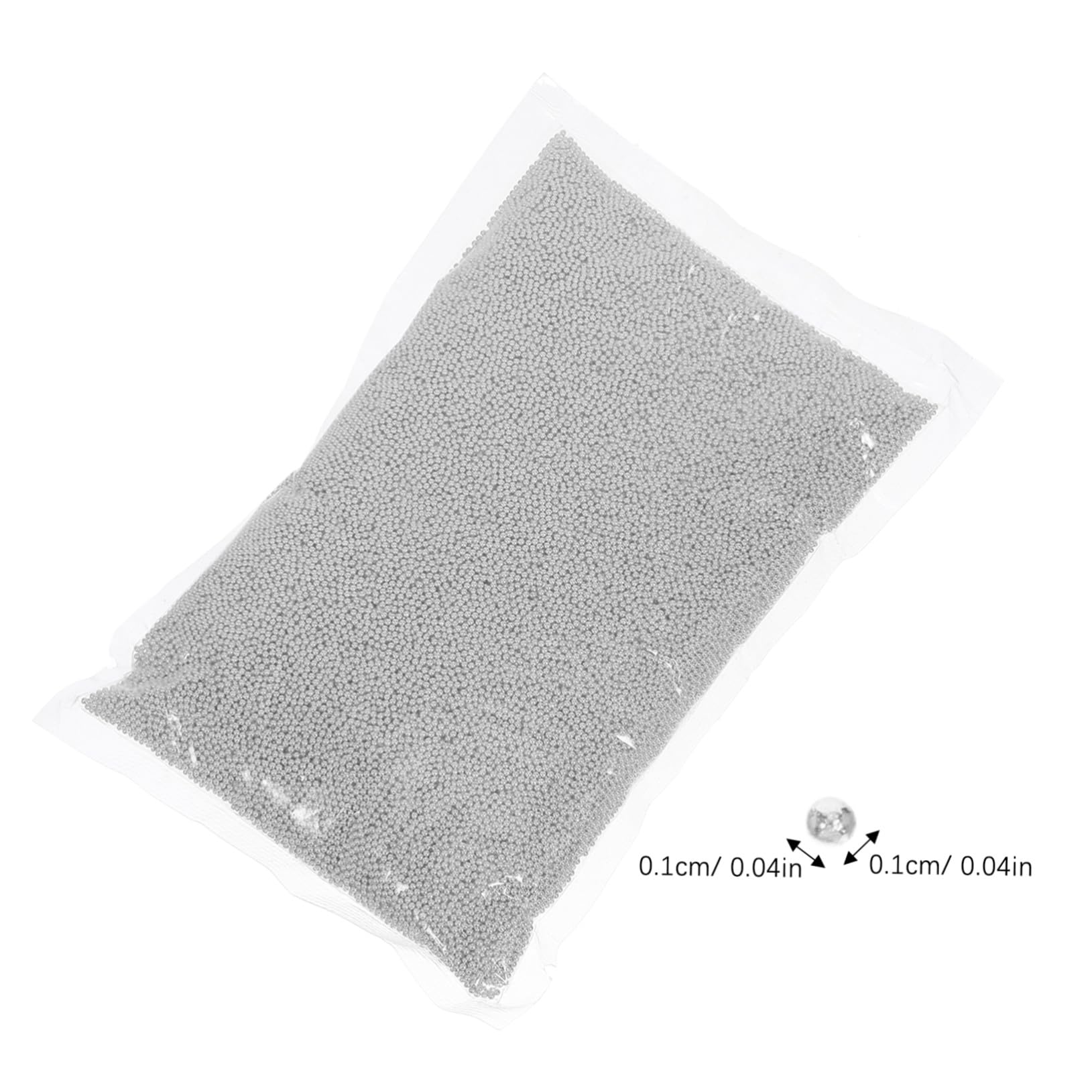 Perline per Nail Art in Metallo Argento, Sfere Rotonde 500g | 1 Confezione, Applicazione Facile e Finitura Resistente, per Eventi Speciali e Uso Domestico