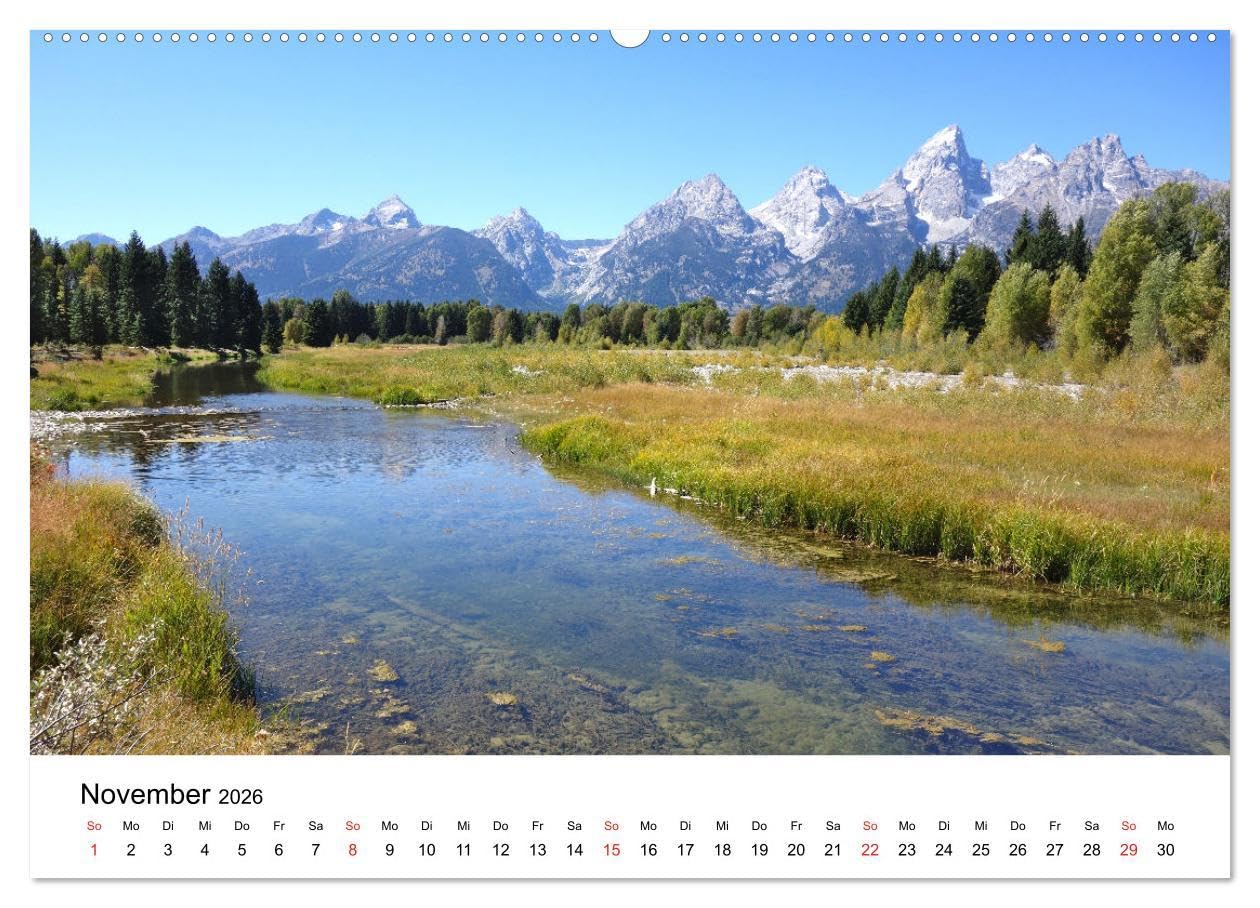 USA Nationalparks - Eine Reise durch die Vielfalt und Schönheit der Naturparks Nordamerikas (Wandkalender 2026 DIN A2 quer), CALVENDO Monatskalender: Atemberaubende Landschaften (CALVENDO Natur)