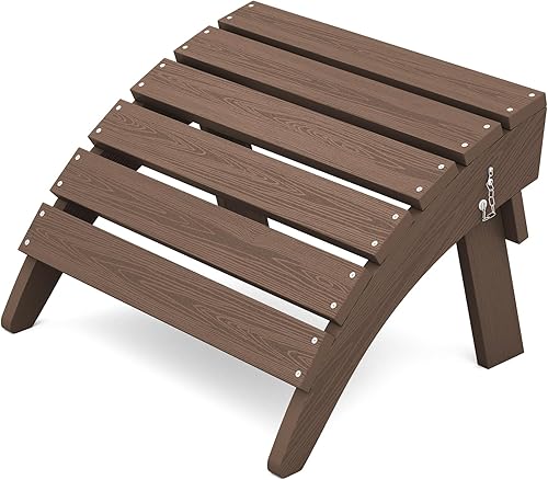 KINGYES Otomana Adirondack plegable para silla Adirondack, color marrón
