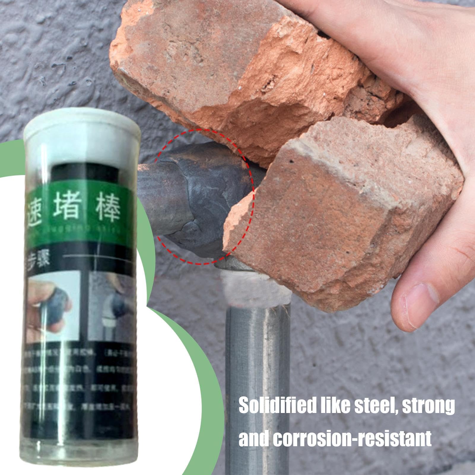 Stucco Riempitivo Metallico - Epossidico Per Riparazione Rapida Di Perdite | Sigillante Per Riparazione E Montaggio Stick Di Mastice Adesivo Permanente