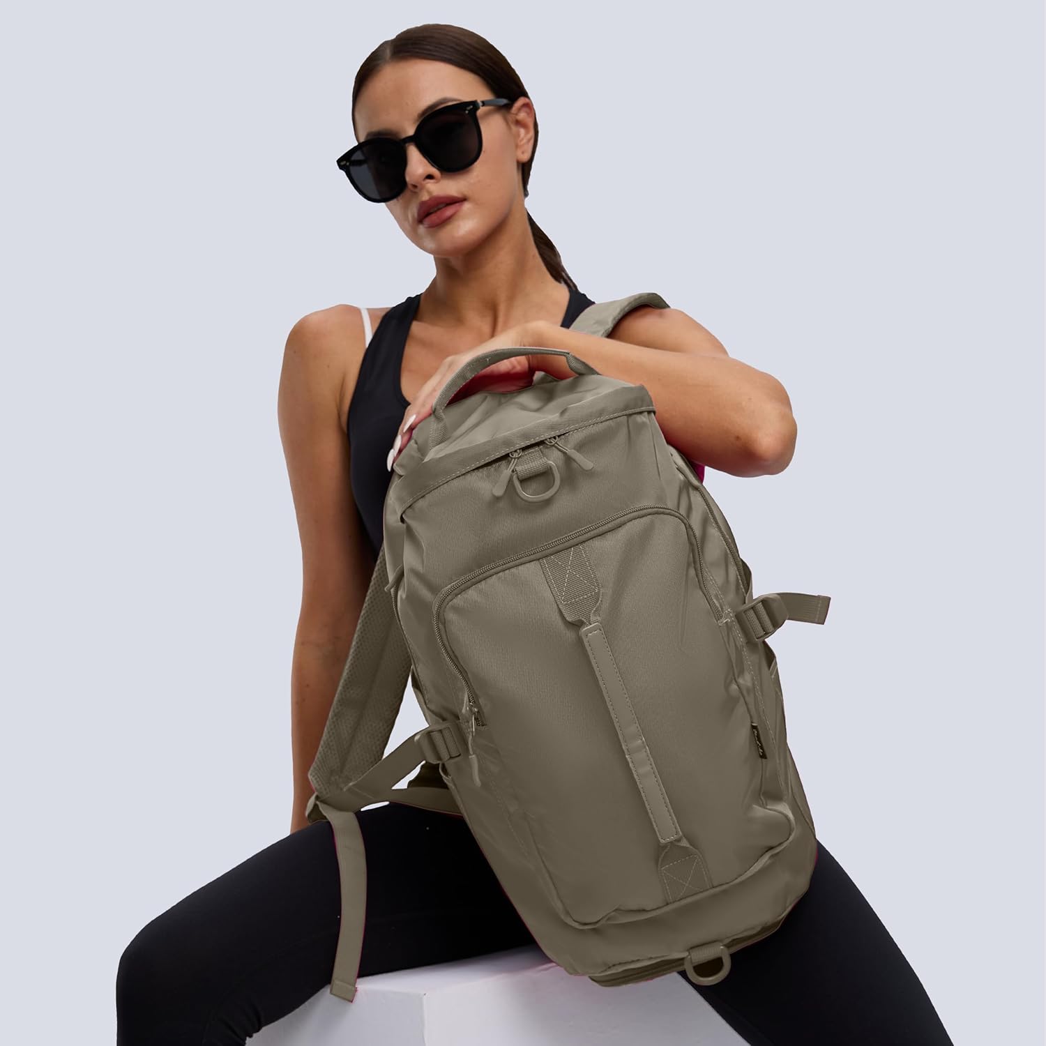 Gym Bag for Women with Shoe Compartment and Wet Pocket Convertible Gym Backpack workout Duffel Bag Multiple Pockets 30L - Image 2