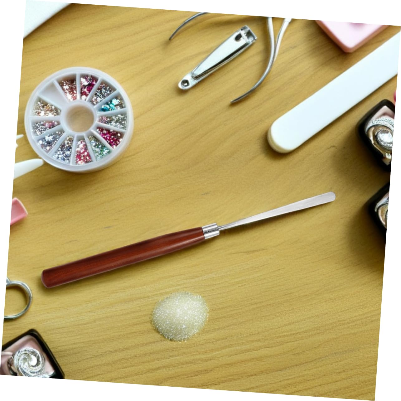 3pcs Nail Glue Stick Mixing Palette for Nail Art Japanese Style Stirring Rod Tool for Gel Manicure Aid Acrylic Powder Mixing Spoon