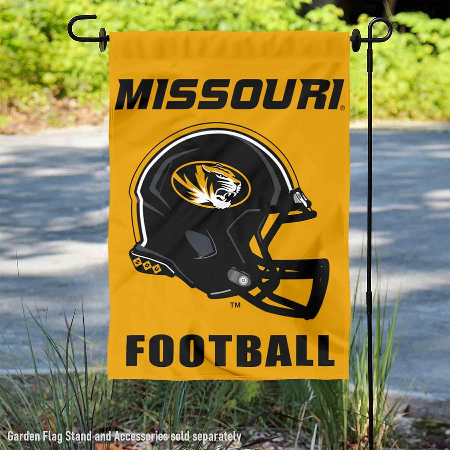 Missouri Tigers Football Helmet Garden Yard Flag - Image 2