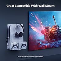 Vista 6 de NexiGo PS5 Replacement Controller Charger for NexiGo Wall Mount, DualSense Charging Station with LED Charging Indicator