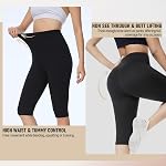 CTHH High Waisted Capri Leggings for Women – Knee Length Tummy Control Soft Workout Yoga Pants for Gym Leggings, Summer