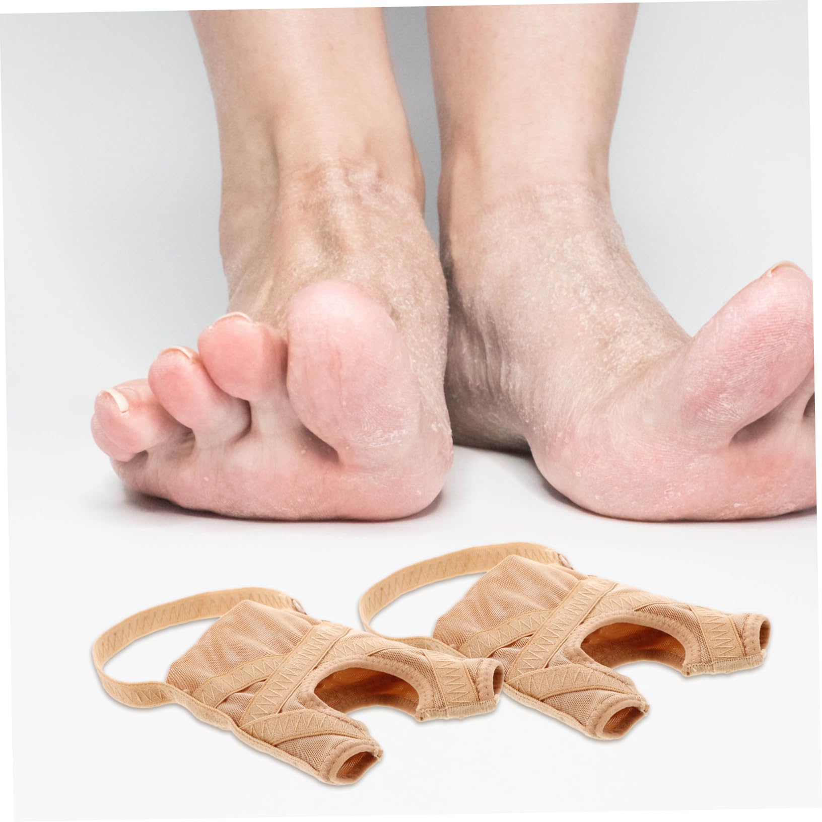 Yardwe 1Pair Forefoot Compression Sleeves Breathable Toe Separators for Overlapping Toes Comfortable Foot Care Products Split Toe Alignment Sleeve for Women