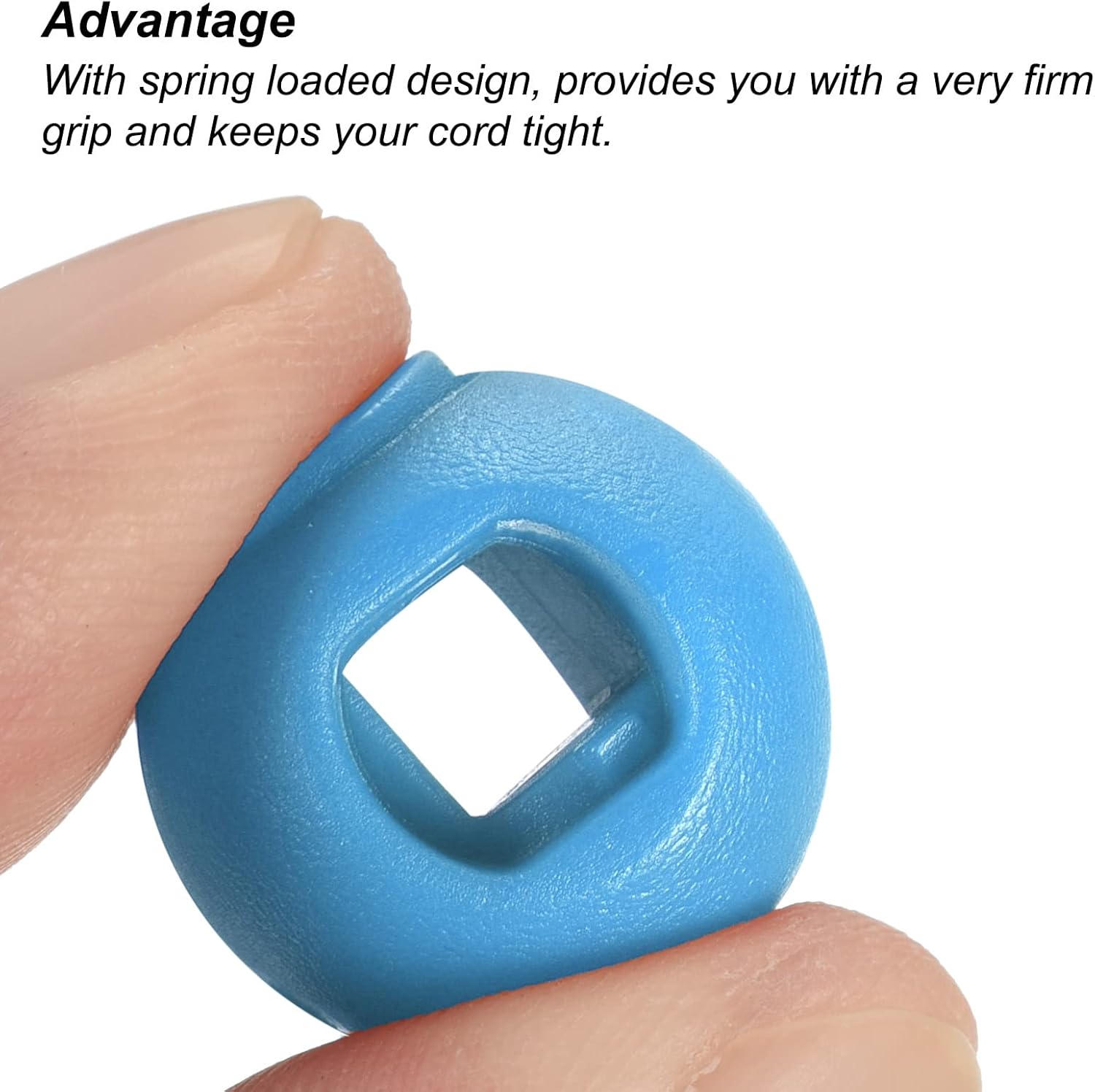 PATIKIL Cord Locks, 30 Pack Ball Spring Toggle Stopper for Drawstring Bag Shoelaces, Lake Blue - Image 4