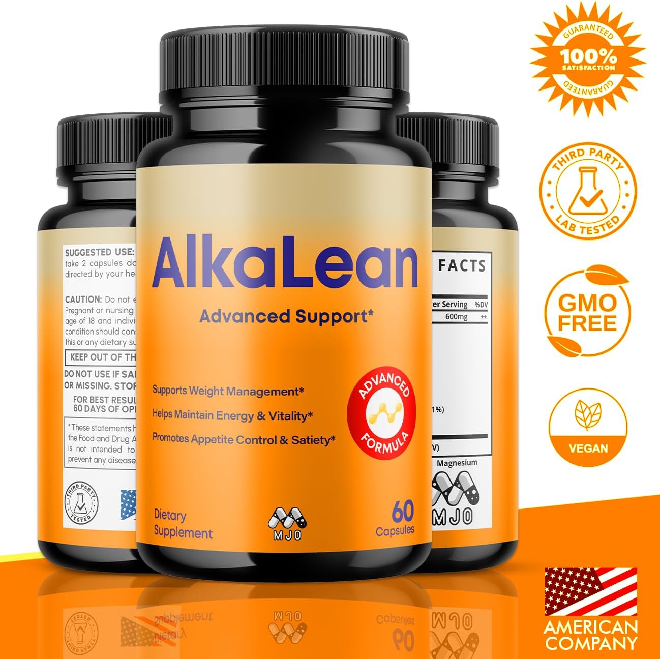 (2 Pack) Alkalean Capsules, Official Alkalean Pills with All Natural Ingredients, Advanced Weight and Wellness Supplement, Maximum Strength Healthy Lifestyle Vitamins for Women and Men (120 Capsules) thumbnail