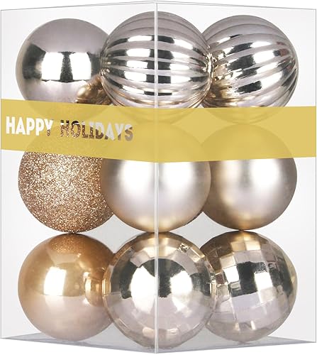 Vista 192 de GameXcel 18 Esferas Navideñas para Árbol de Navidad - Decoraciones de Árbol de Navidad Irrompibles Bola Colgante Mediana Azul Cielo 2.5 pulgadas x