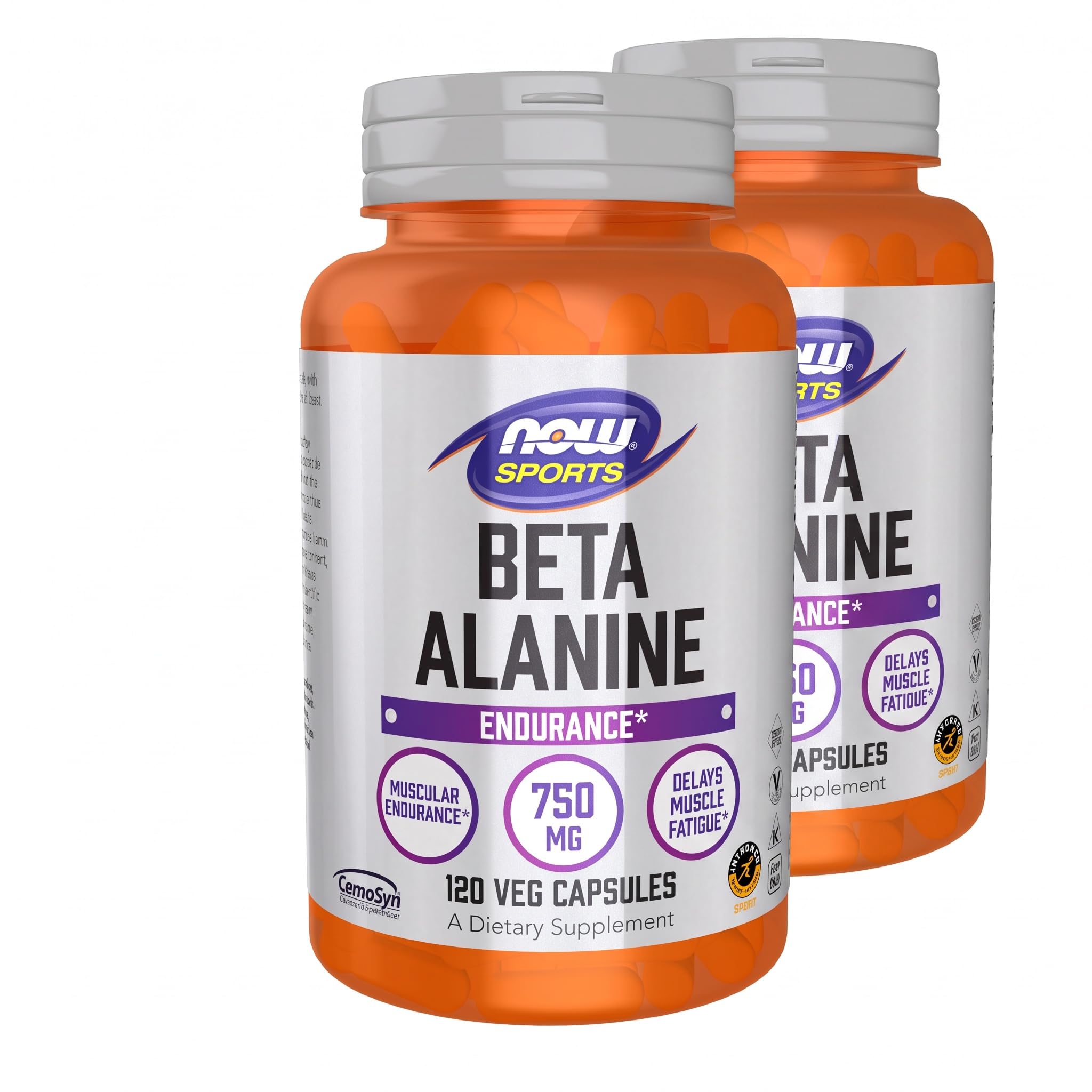NOW Sports, Beta-Alanine 750 mg, Delays Muscle Fatigue*, 120 Veg Caps — Amazon image 8