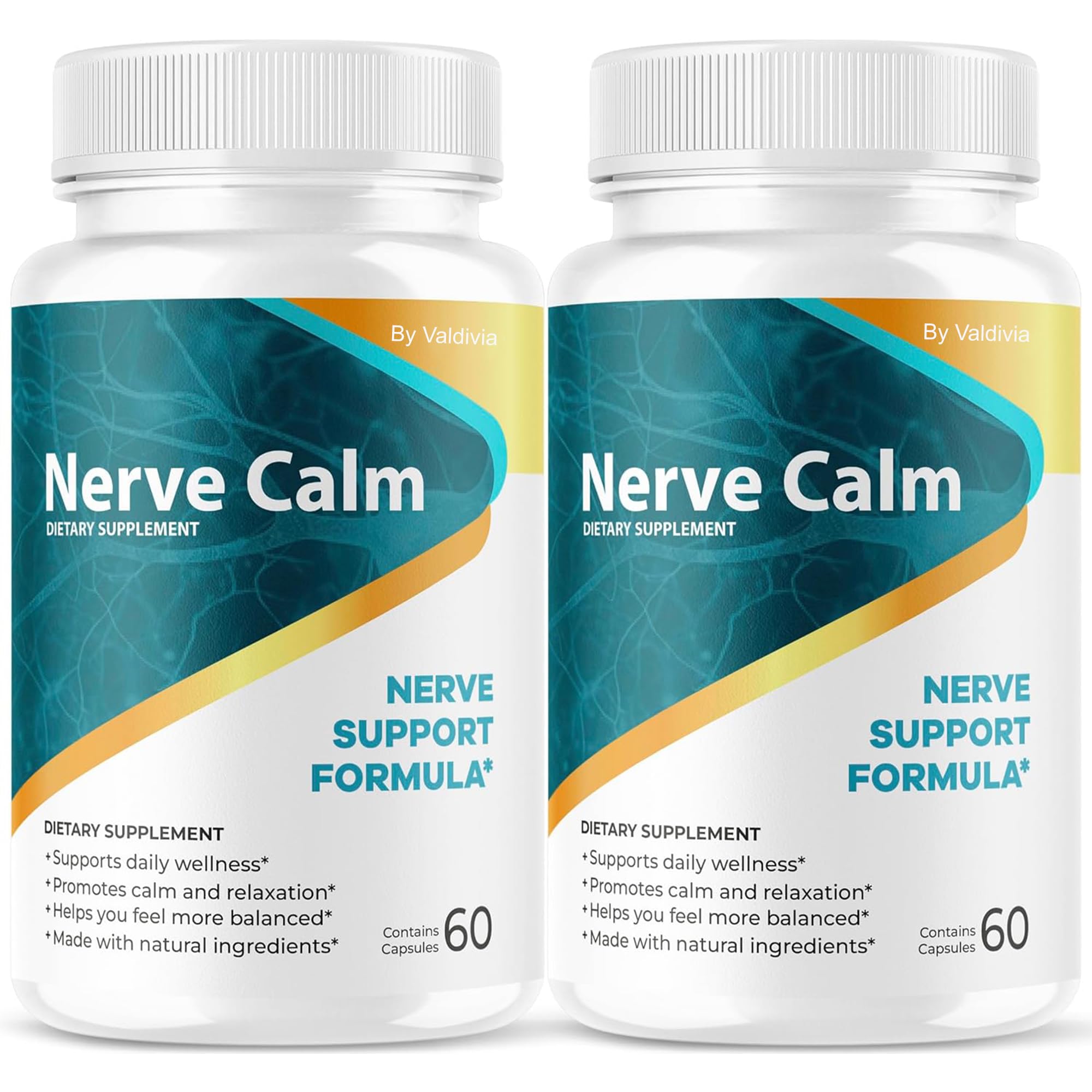 (2 Pack) Valdivia Nerve Capsules - Official Nerve Premium Formula - Valdivia Nerve Calming Capsules – Daily Wellness Supplement - 60 Capsules