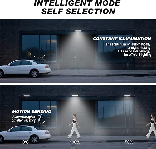 Miniatura 6 de Luces solares impermeables para exteriores, 4 modos de iluminación, luz de pared con control remoto, 520 lm IP65 impermeable, sensor de movimiento,
