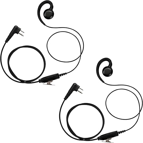 Miniatura 9 de CP100d CP200 - Auricular de radio compatible con Motorola BPR40 CLS 1110 1410 VL50 RDM2070D DLR1020 Walkie Talkie de 2 pines [anillo C] Auriculares
