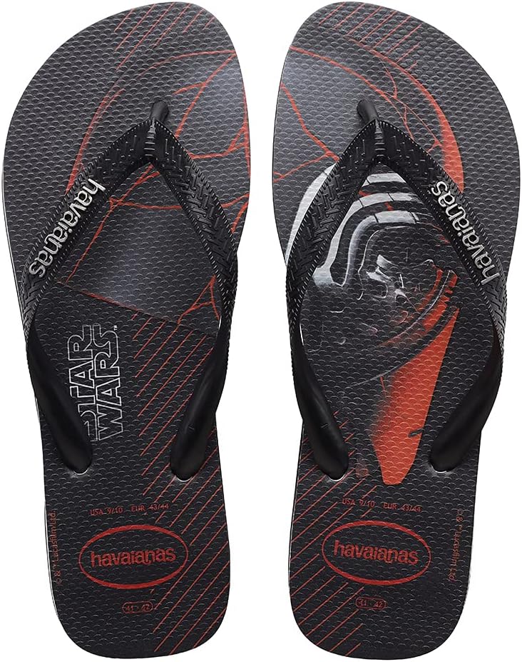 Havaianas Unisex Flip-Flop, Black White Black, 6-7 US Women