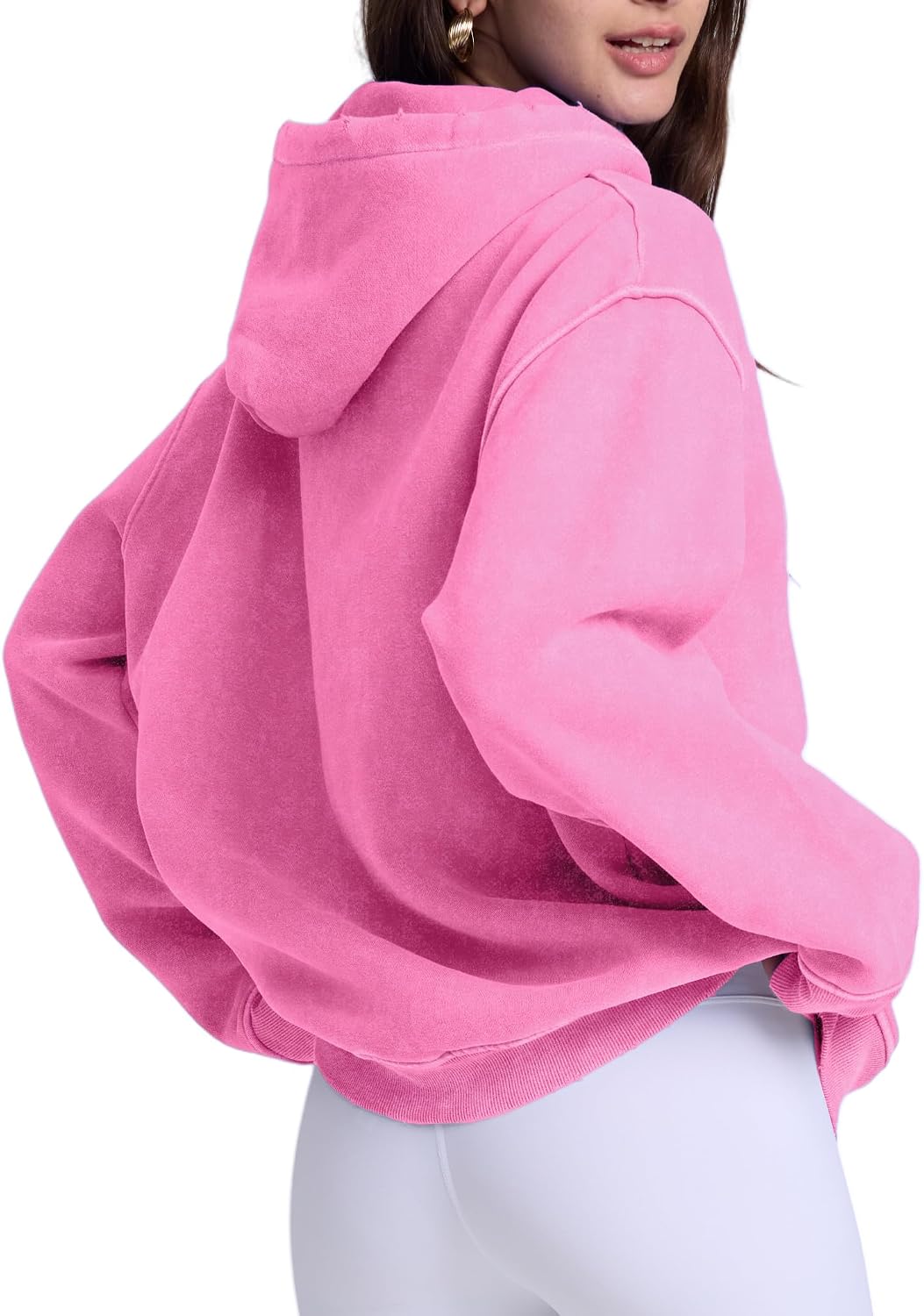 Dnzzs Men's Oversized Heavyweight Hoodie – 100% Cotton French Terry, Acid Wash Vintage Style, Unisex Streetwear Pullover