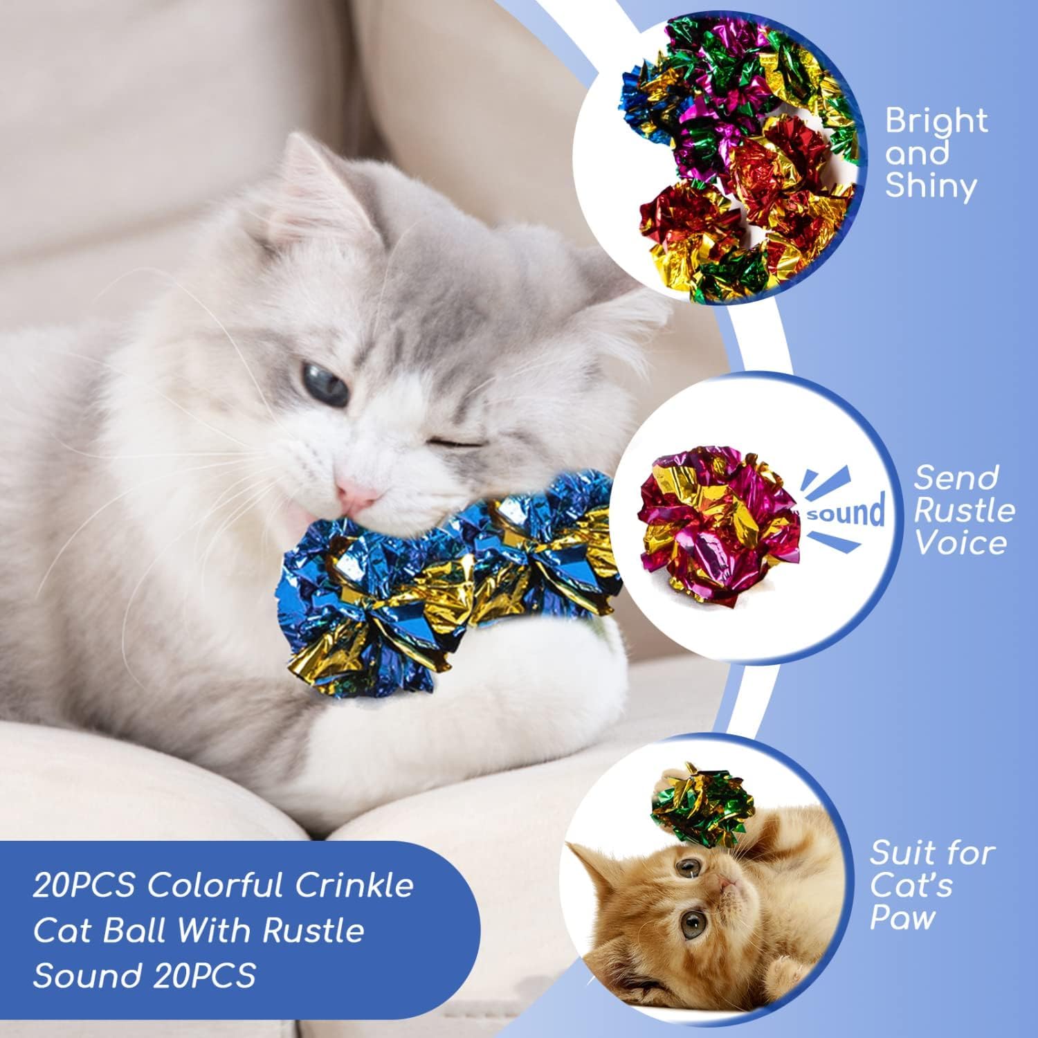 diy cat toys cat crinkle ball